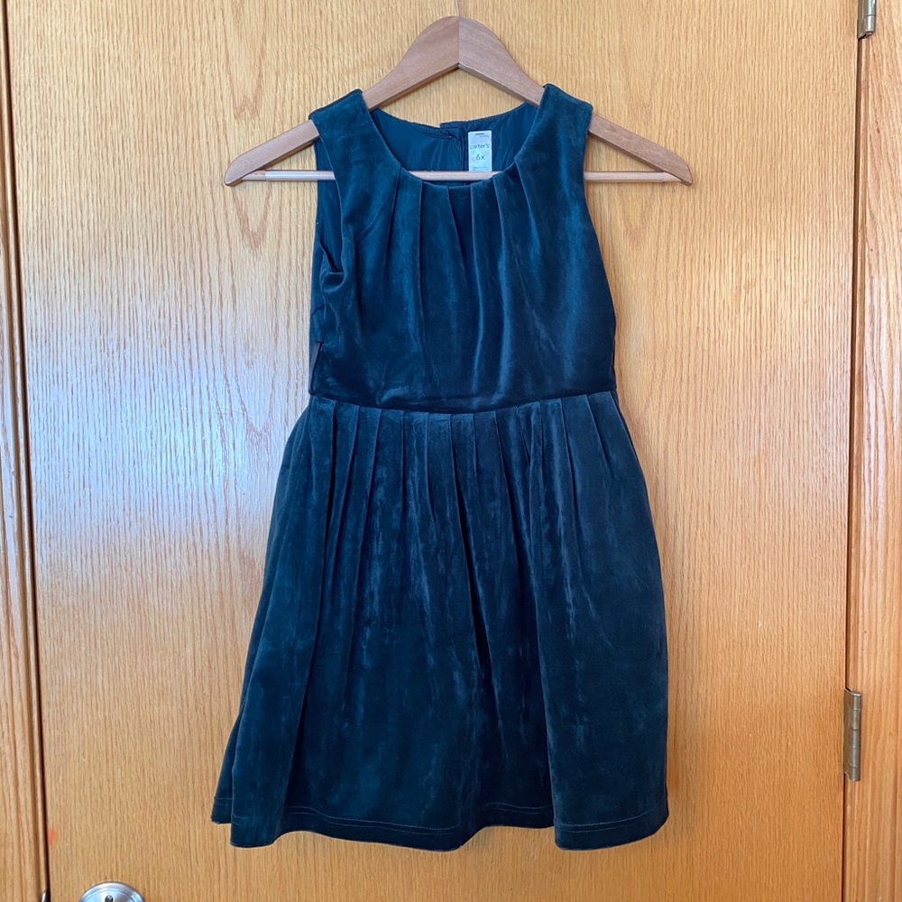 Carter’s green velvet Christmas dress 6x